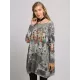 Urban Colorful Knitting Printed Long Sleeves Sweater