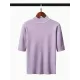 15 Colors Knitting Solid Color High-Neck Short Sleeves Pullover