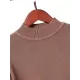 15 Colors Knitting Solid Color High-Neck Short Sleeves Pullover