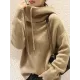 Casual Loose 3 Colors Hooded Long Sleeves Sweater Top