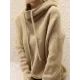 Casual Loose 3 Colors Hooded Long Sleeves Sweater Top