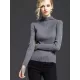 7 Colors Simple Knitting Solid Color High-Neck Sweater