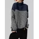 Casual Loose High-Neck Sweater Tops