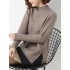 Loose Split-Side Solid Color Half Turtleneck Sweater Tops