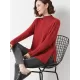 Loose Split-Side Solid Color Half Turtleneck Sweater Tops