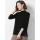 Loose Split-Side Solid Color Half Turtleneck Sweater Tops