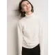 Simple Loose Long Sleeves Solid Color High-Neck Sweater Tops