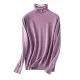 Simple Loose Long Sleeves Solid Color High-Neck Sweater Tops