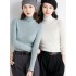 Simple Skinny Long Sleeves Solid Color High-Neck Sweater Tops Pullovers