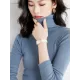 Simple Skinny Long Sleeves Solid Color High-Neck Sweater Tops Pullovers