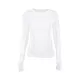 Pleated Solid Color Long Sleeves Skinny Round-Neck T-Shirts