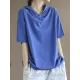 Hooded Solid Color Short Sleeves Hooded T-Shirts Tops