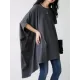 Solid Color Batwing Sleeves Half Sleeves Round-Neck T-Shirts Tops