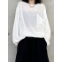 High-Low  Sleeves  See-Through Solid Color Round-Neck T-Shirts Tops