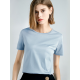 Simple Loose Short Sleeves Solid Color Round-Neck T-Shirts Tops