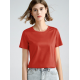 Simple Loose Short Sleeves Solid Color Round-Neck T-Shirts Tops