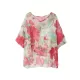 Floral Printed Loose Short Sleeves Round-neck T-shirts