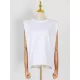 Solid Color Cap Sleeve Loose Round-Neck T-Shirts