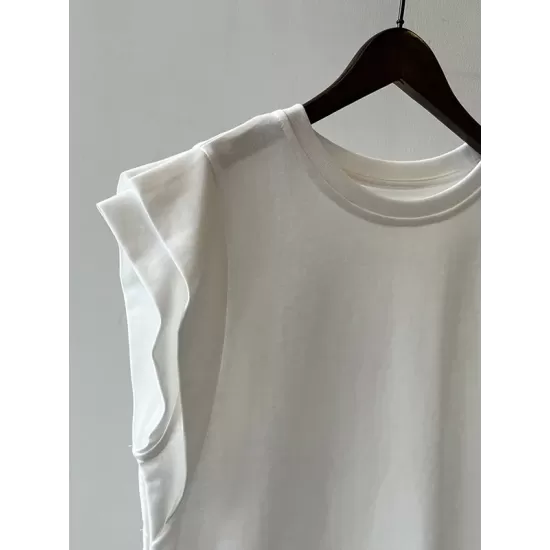 Split-Joint Loose Sleeveless Round-neck T-Shirts Tops