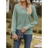 Colorful Solid Color Long Sleeves Loose Square-neck T-Shirts Tops