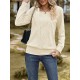 Colorful Solid Color Long Sleeves Loose Square-neck T-Shirts Tops