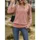 Colorful Solid Color Long Sleeves Loose Square-neck T-Shirts Tops