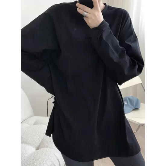 Original Solid Long Sleeve T-Shirts Tops