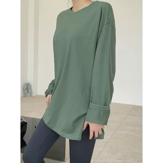 Original Solid Long Sleeve T-Shirts Tops