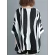 Original Chiffon Batwing Sleeves Striped Shirts Tops