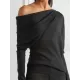 Urban Asymmetric One-Shoulder Long Sleeves T-Shirt Top