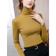 Simple 9 Colors High-Neck Long Sleeves T-Shirt Top