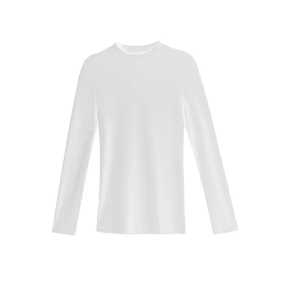 Casual Long Sleeves Skinny Solid Color Stand Collar T-Shirts