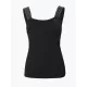 Elasticity Rhinestone Split-Joint Skinny Sleeveless Spaghetti-Neck Vest Top