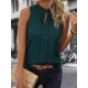 Solid Color Loose Sleeveless V-Neck Vest Top