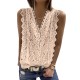 Original Lace Embroidered Solid Color Falbala Vest Top