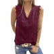 Original Lace Embroidered Solid Color Falbala Vest Top