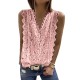 Original Lace Embroidered Solid Color Falbala Vest Top