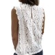 Original Lace Embroidered Solid Color Falbala Vest Top