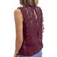 Original Lace Embroidered Solid Color Falbala Vest Top