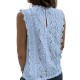 Original Lace Embroidered Solid Color Falbala Vest Top