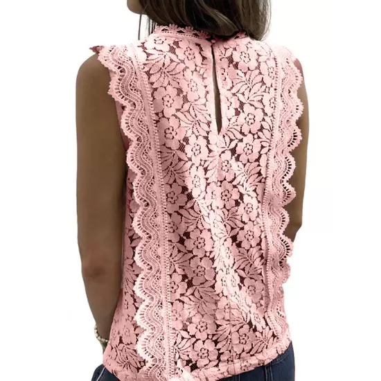 Original Lace Solid Color Loose Vest Top