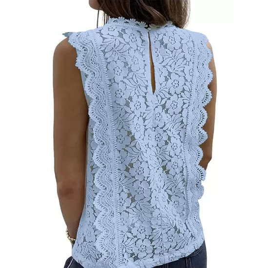 Original Lace Solid Color Loose Vest Top