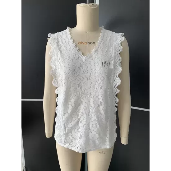 Original Lace Solid Color Loose Vest Top