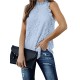 Original Lace Hollow Solid Color Halterneck Vest Top