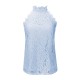 Original Lace Hollow Solid Color Halterneck Vest Top