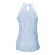 Original Lace Hollow Solid Color Halterneck Vest Top