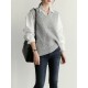 Casual Sleeveless Loose Solid Color V-Neck Vest Outerwear