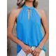 Stylish Selection Loose Solid Color Halter-Neck Vest Top