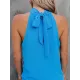 Stylish Selection Loose Solid Color Halter-Neck Vest Top