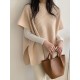 Casual Loose Short Sleeves Solid Color Round-Neck Sweater Tops Vest Top